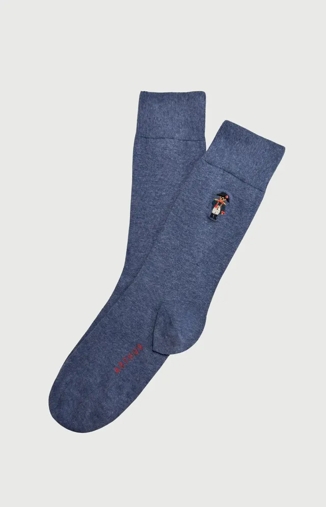 arthur-bob-napol-ours-chaussettes-noir-40-46-coton image 1