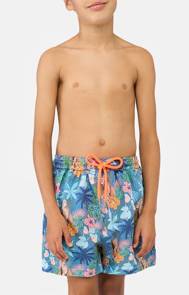 arthur-bob-jungle-short-de-bain-enfant-denim image 2