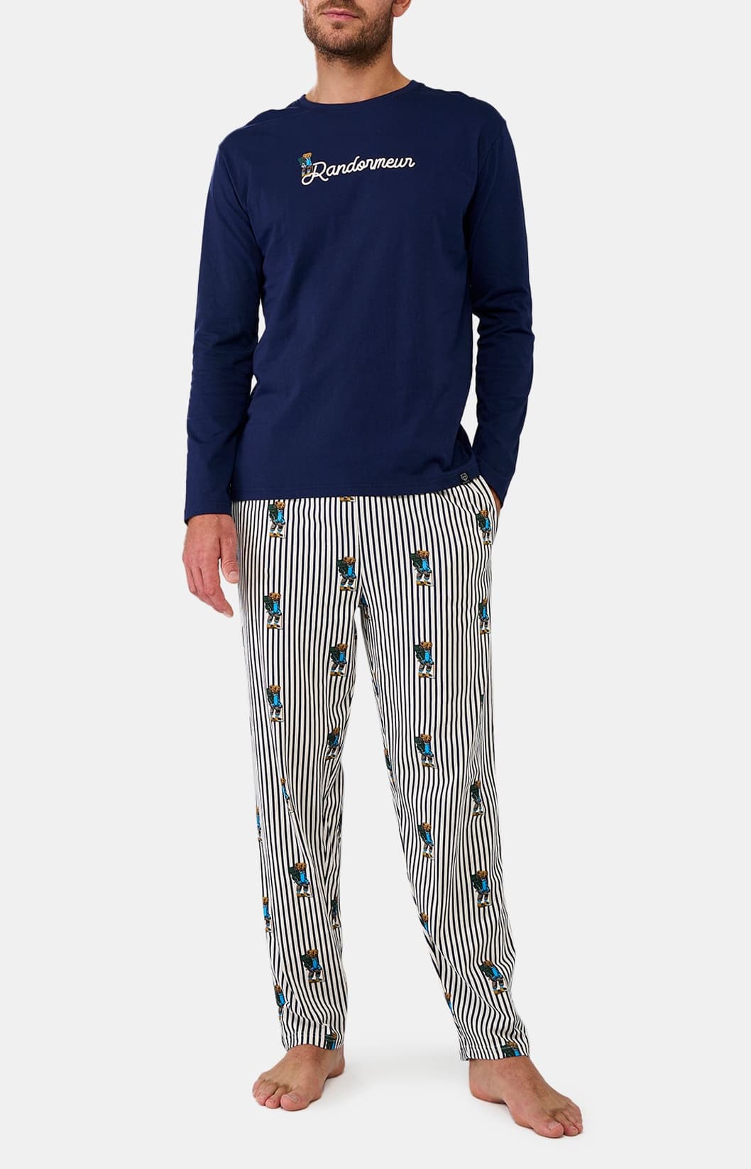 arthur-bob-randormeur-pyjama-homme-coton-bio-marine image 5