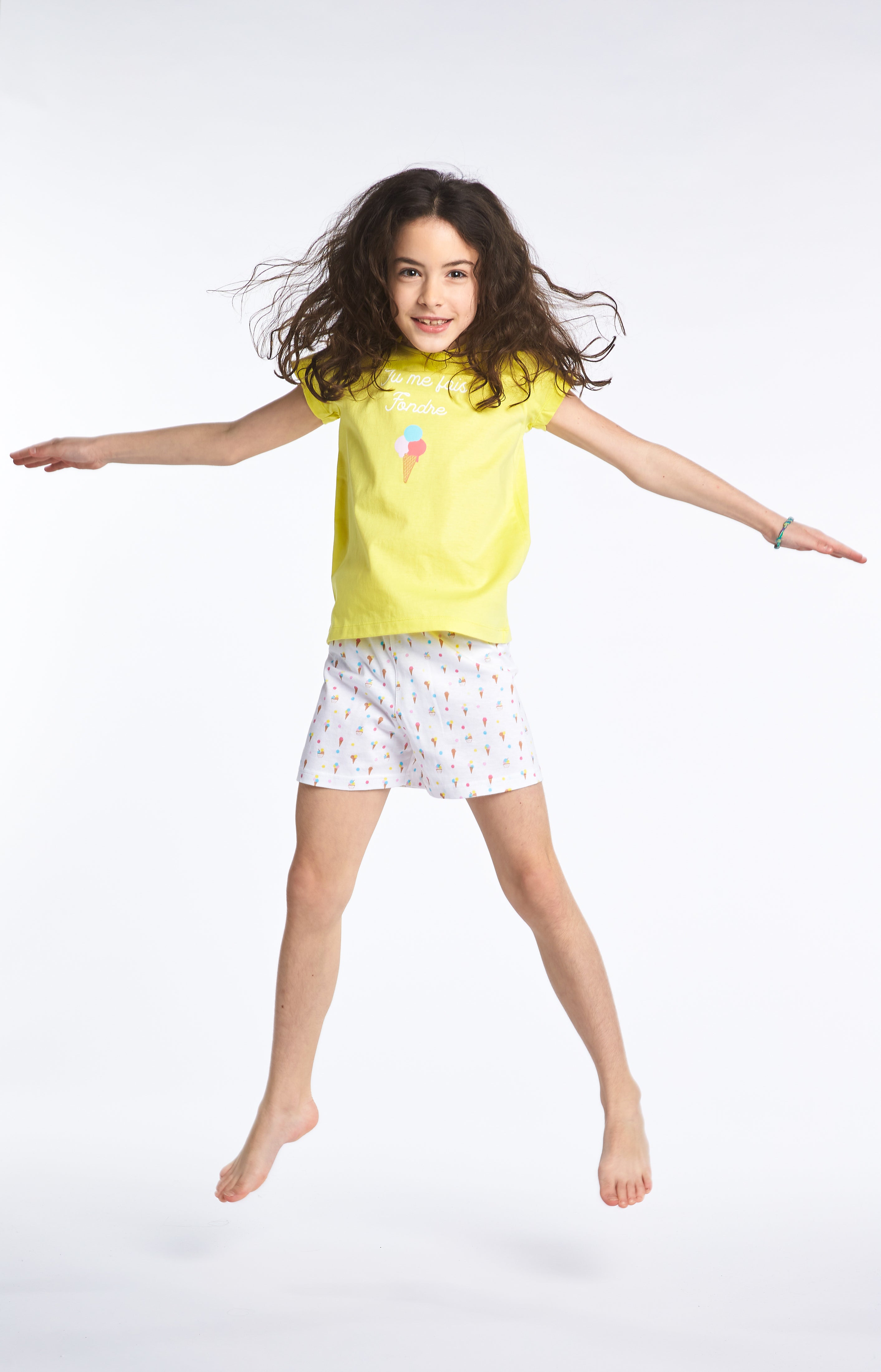 arthur-bob-pyjashort-icecream-blanc-pyjama-fille-coton-bio image 4