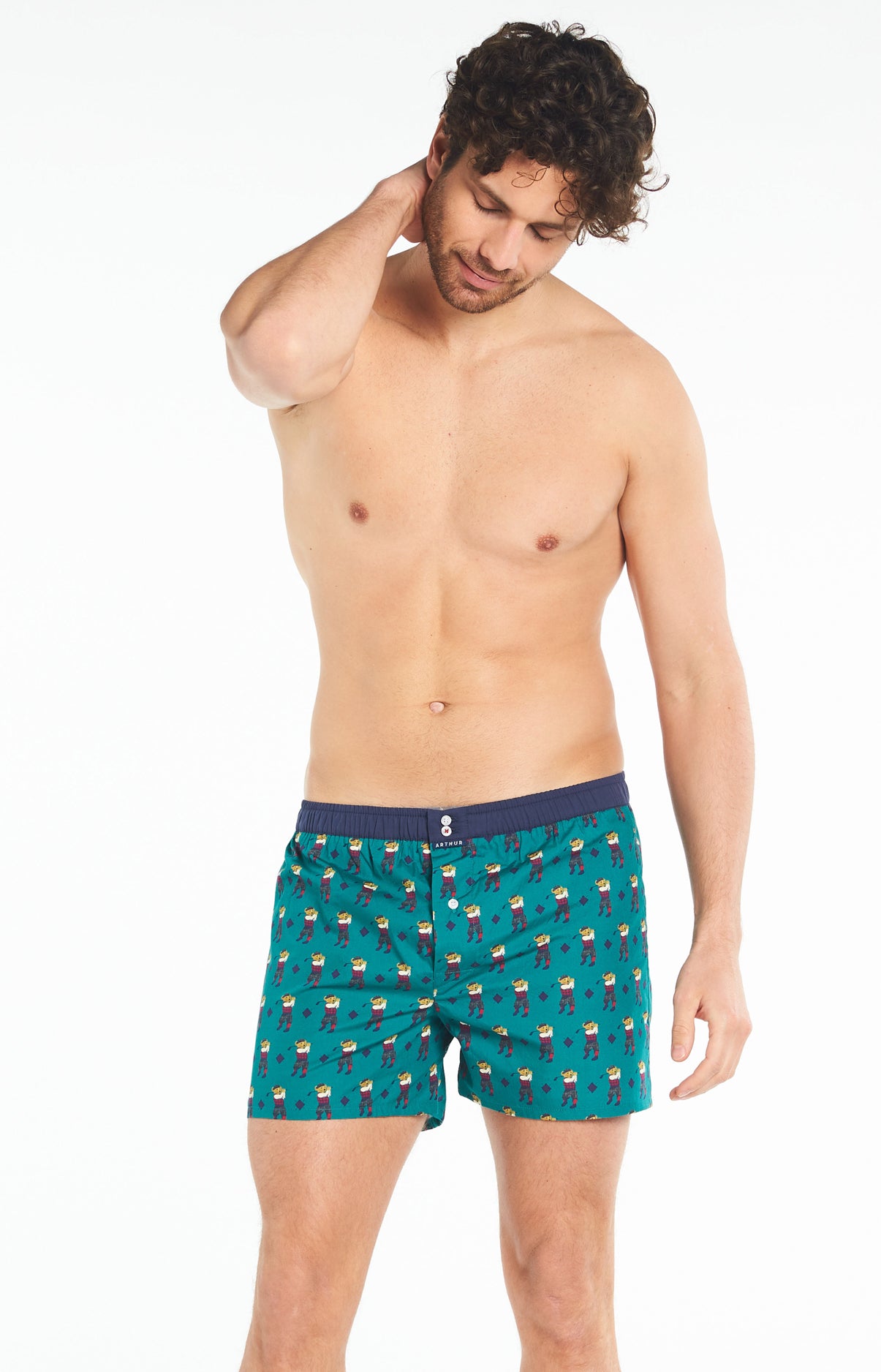 arthur-le-club-n-926-cale-on-homme-vert-coton-bio image 5