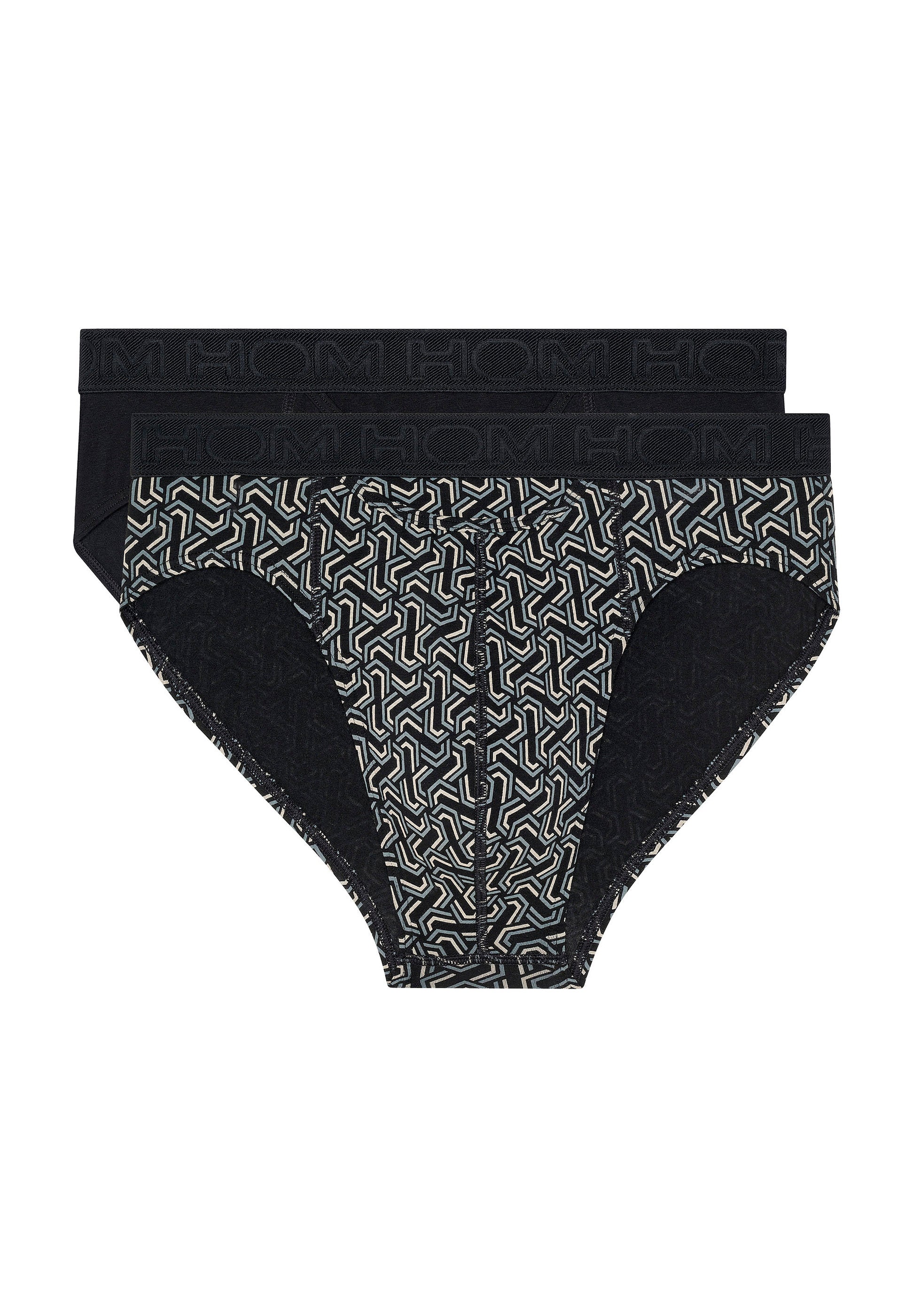 hom-ho1-tom-2-mini-slips-homme-lot-2-noir-coton image 1
