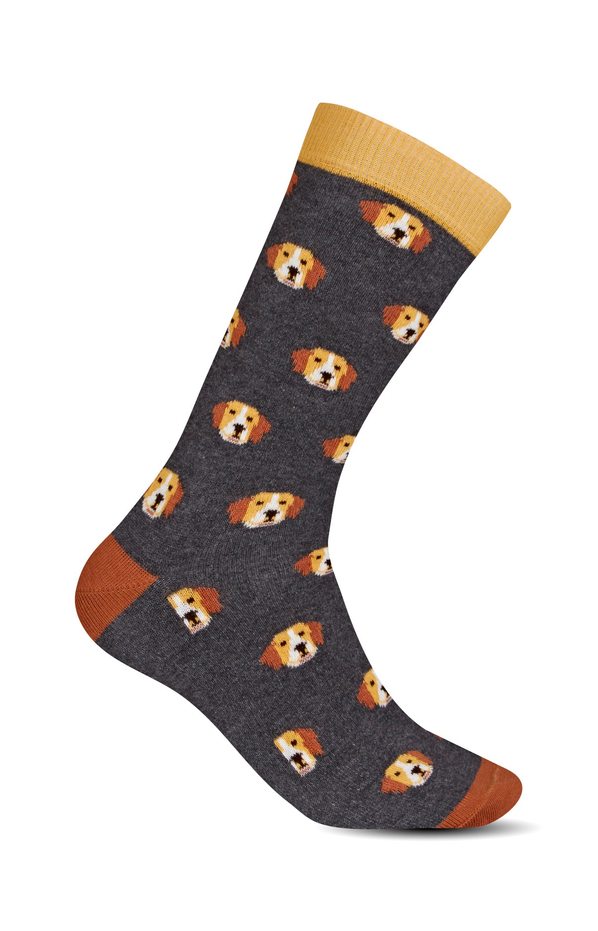 arthur-bob-big-beagle-chaussettes-homme-gris-40-46-coton image 1