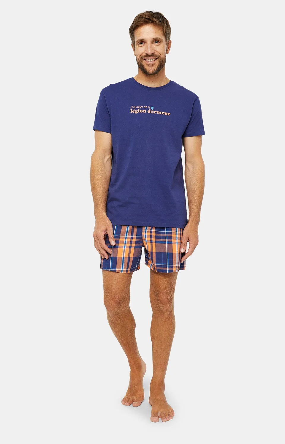 arthur-bob-pyjam-ricain-legion-dormeur-pyjama-orange-l image 1