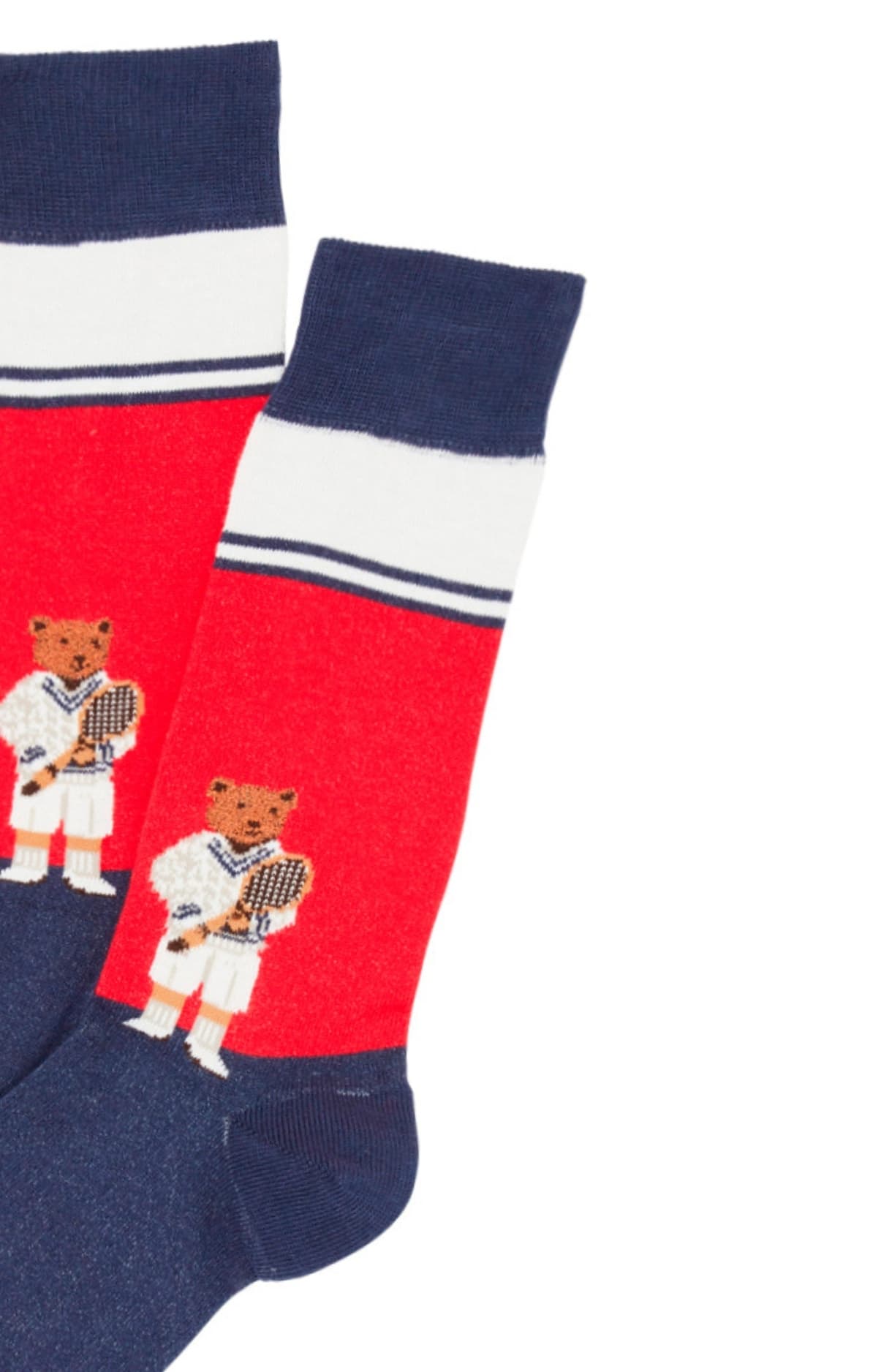arthur-bob-chaussettes-teddy-tennis-rouge-40-46-coton-bio image 2