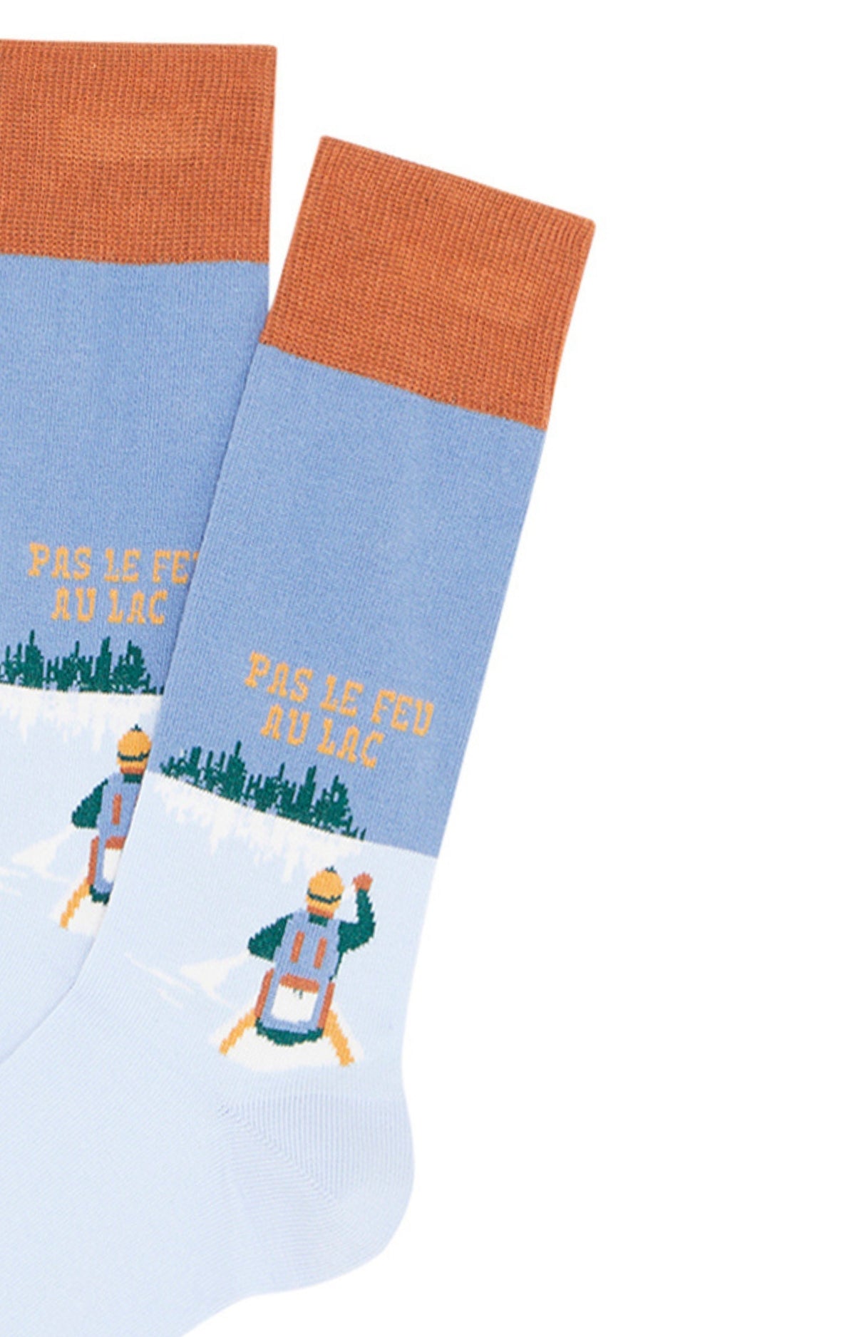 arthur-bob-pas-le-feu-au-lac-chaussettes-homme-denim image 2