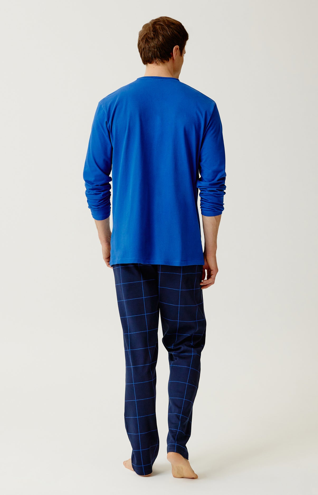 arthur-bob-windsor-pyjama-long-homme-coton-bio-marine image 5