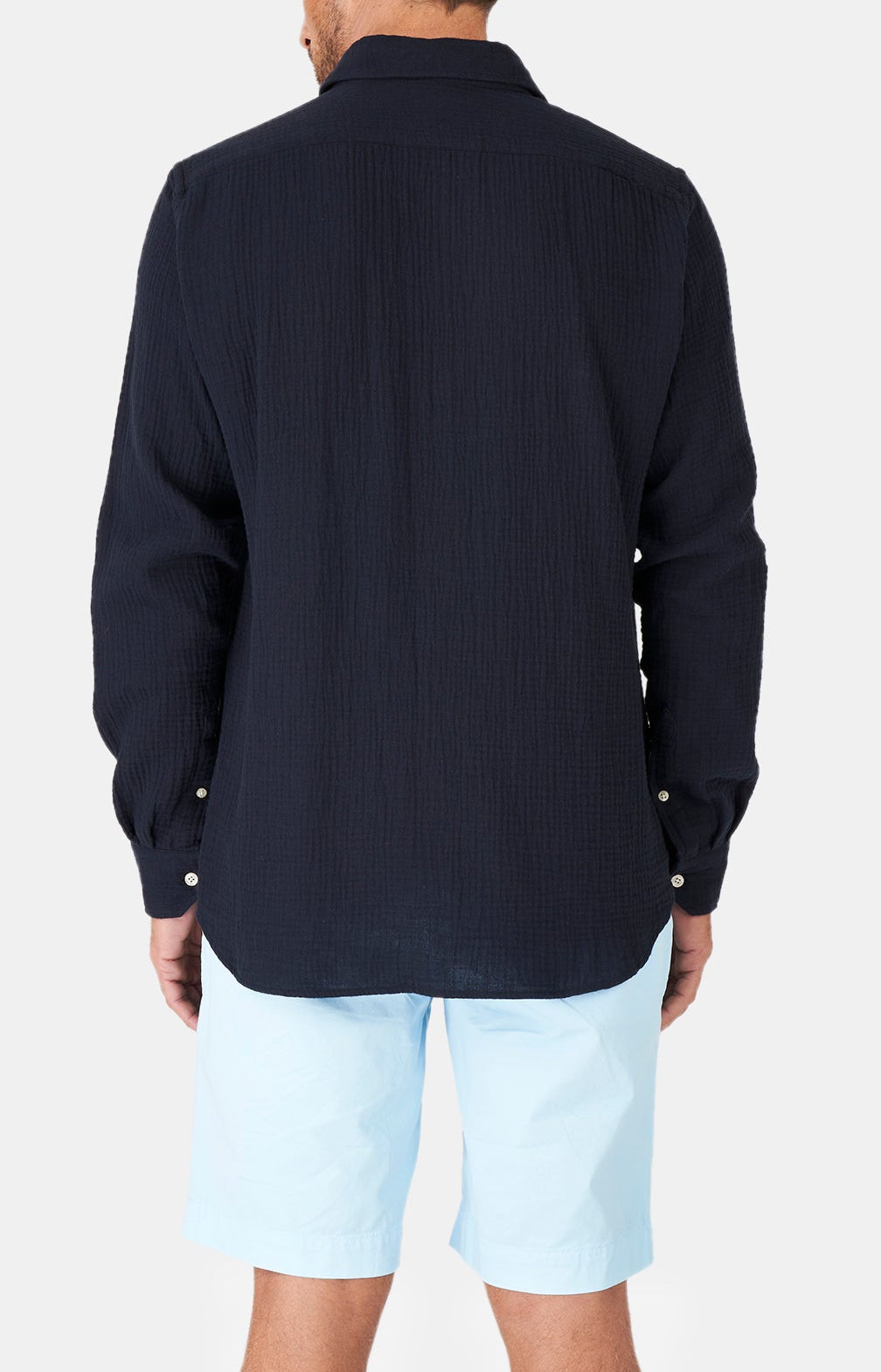 arthur-bob-chemise-gaze-coton-marine-manches-longues image 6