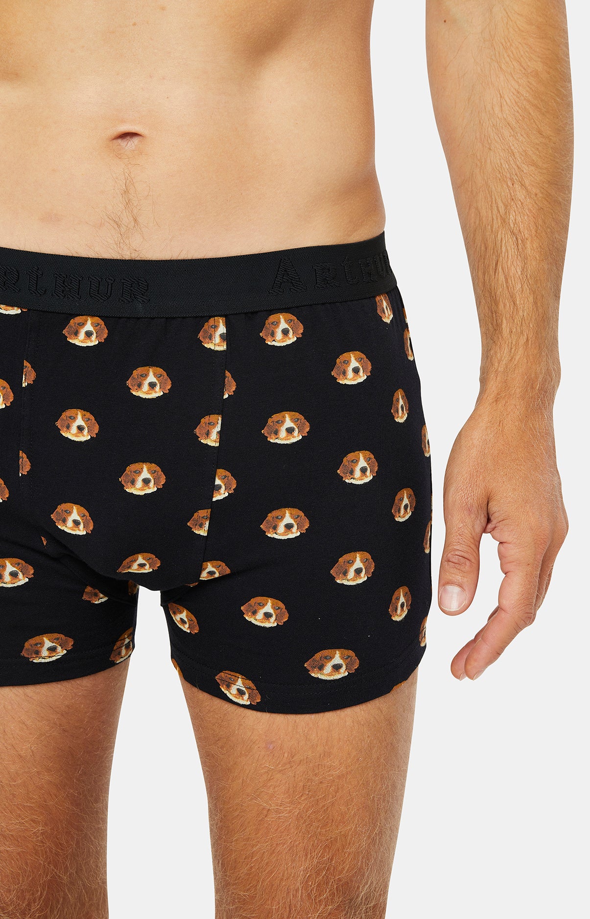 arthur-bob-beagle-boxer-homme-noir-coton image 2