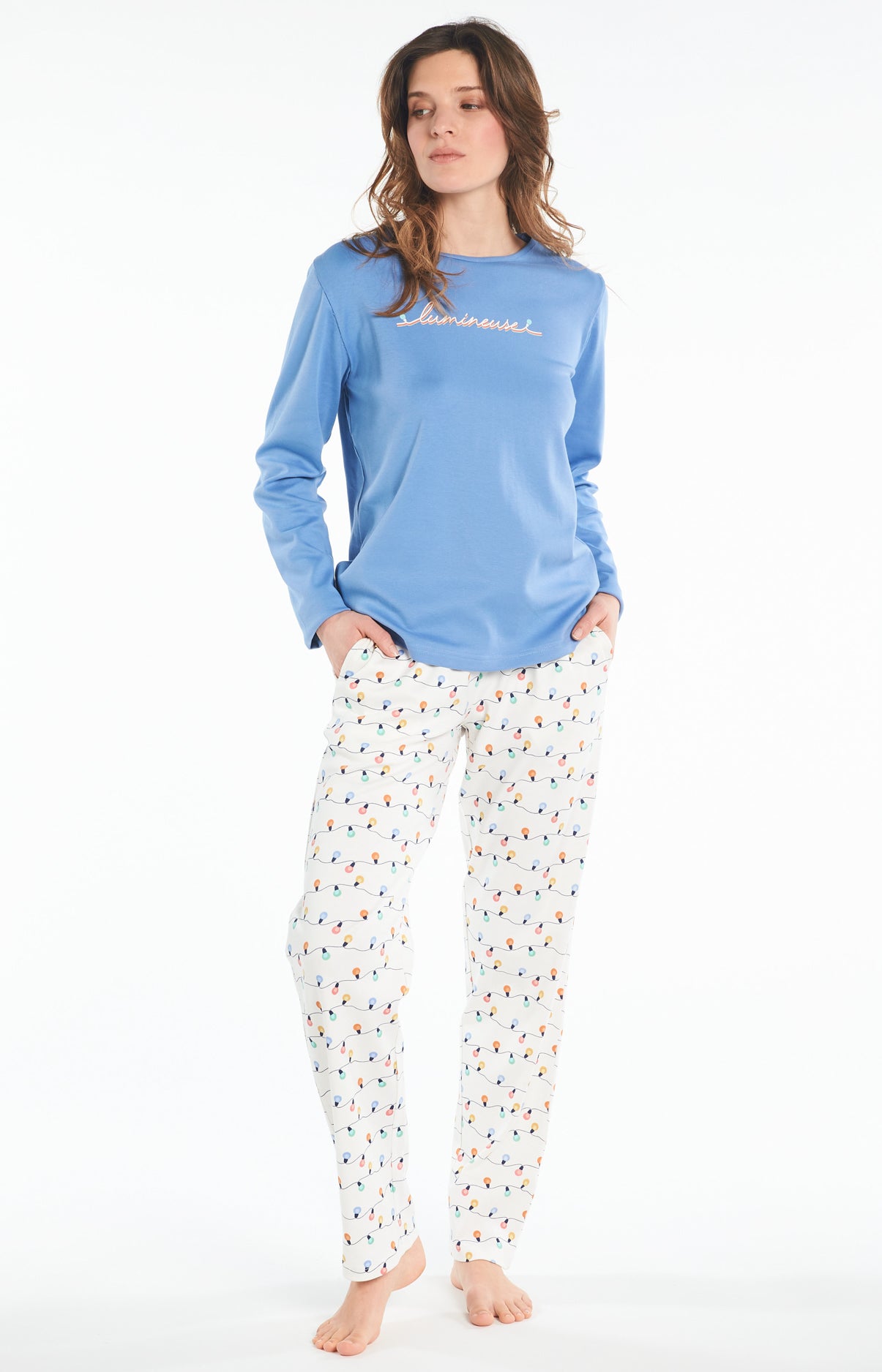 arthur-bob-ampoule-pyjama-long-femme-ivoire-coton image 4