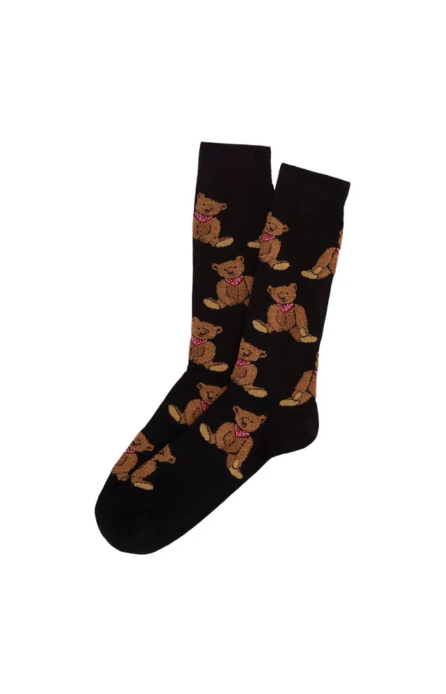 arthur-bob-old-teddy-noir-chaussettes-coton-bio image 1