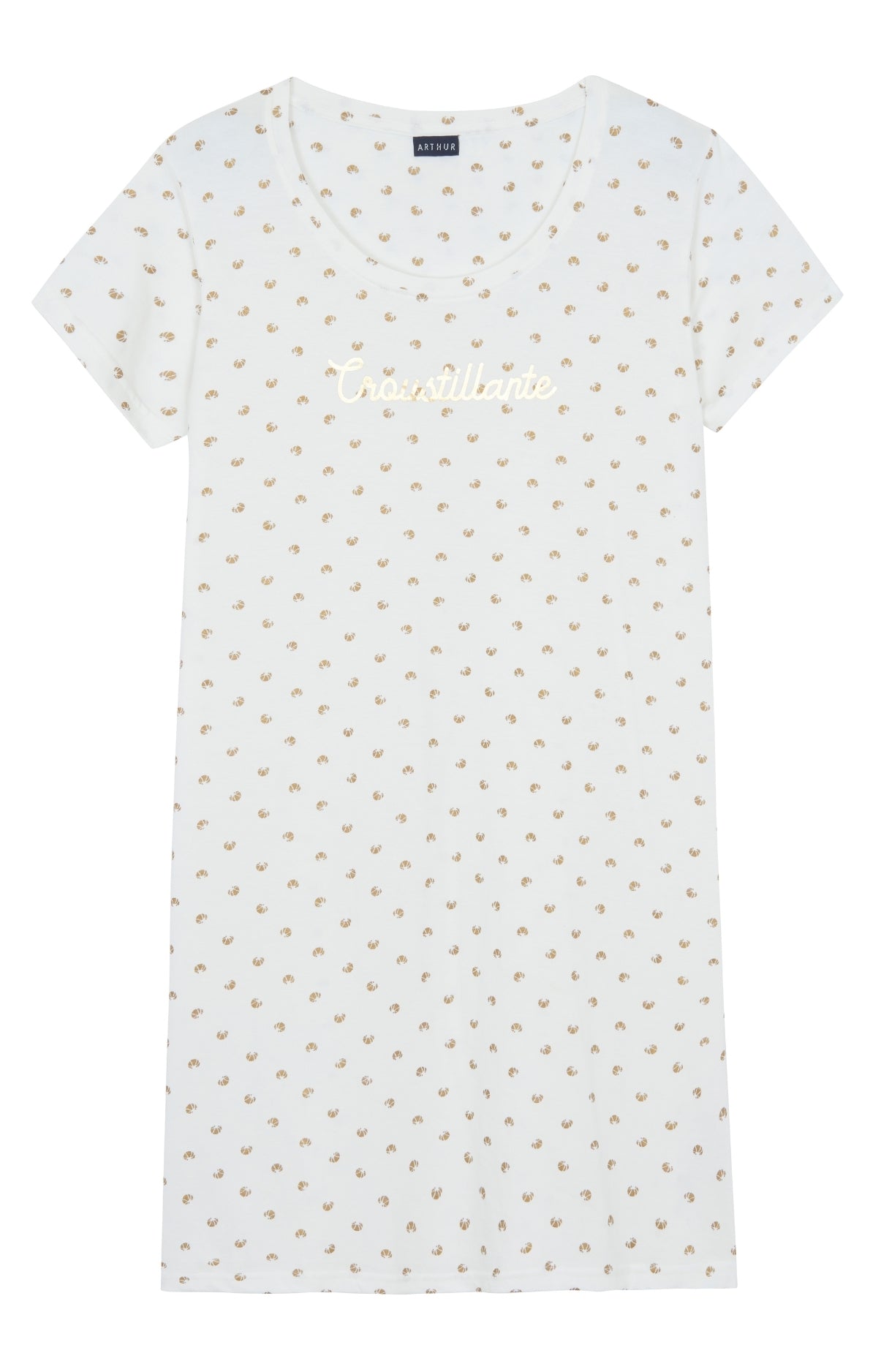 arthur-bob-croissant-chemise-de-nuit-coton-bio-ivoire image 3
