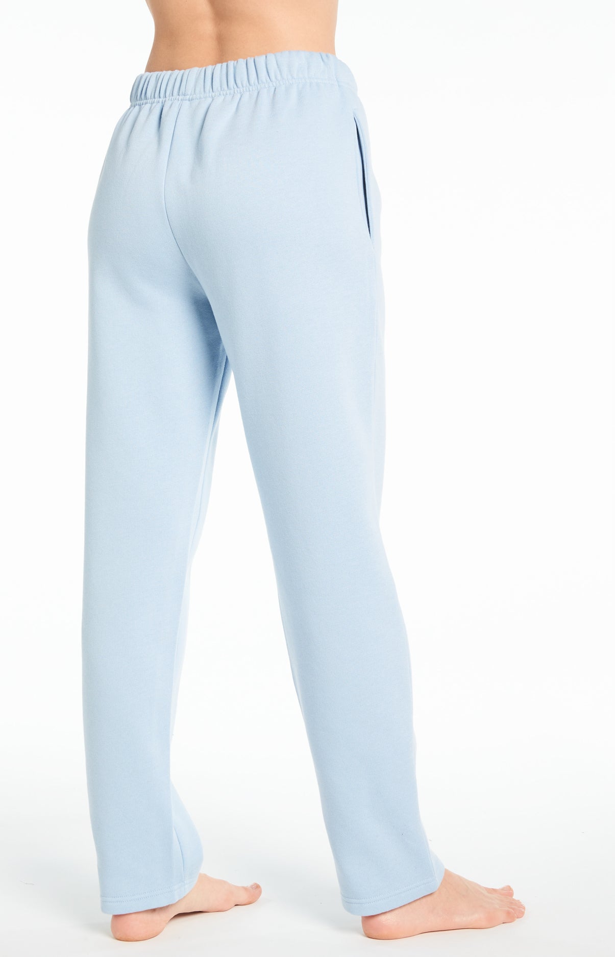 arthur-bob-pantalon-uni-coton-ciel-femme image 4