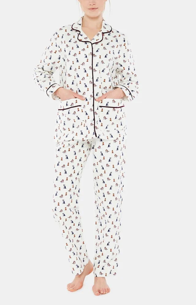 arthur-bob-toutou-pyjama-boutonn-femme-ivoire-pilou image 1