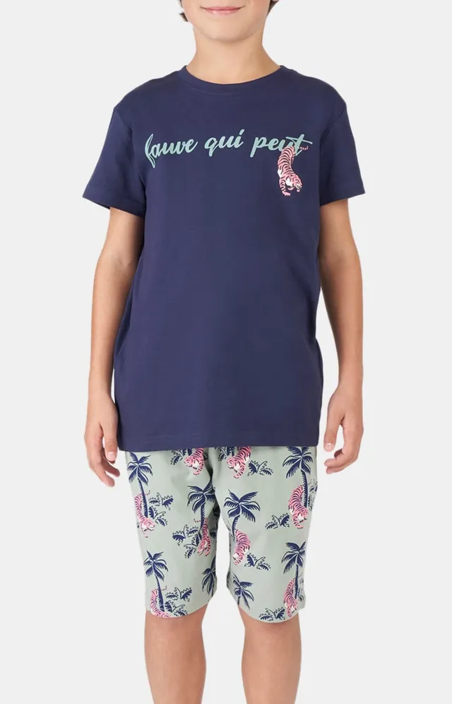 arthur-bob-pyjashort-enfant-fauve-qui-peut-kaki-bio image 1