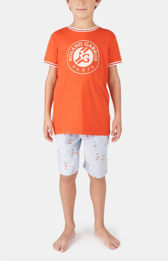 arthur-bob-pyjashort-roland-garros-orange-coton-bio image 1
