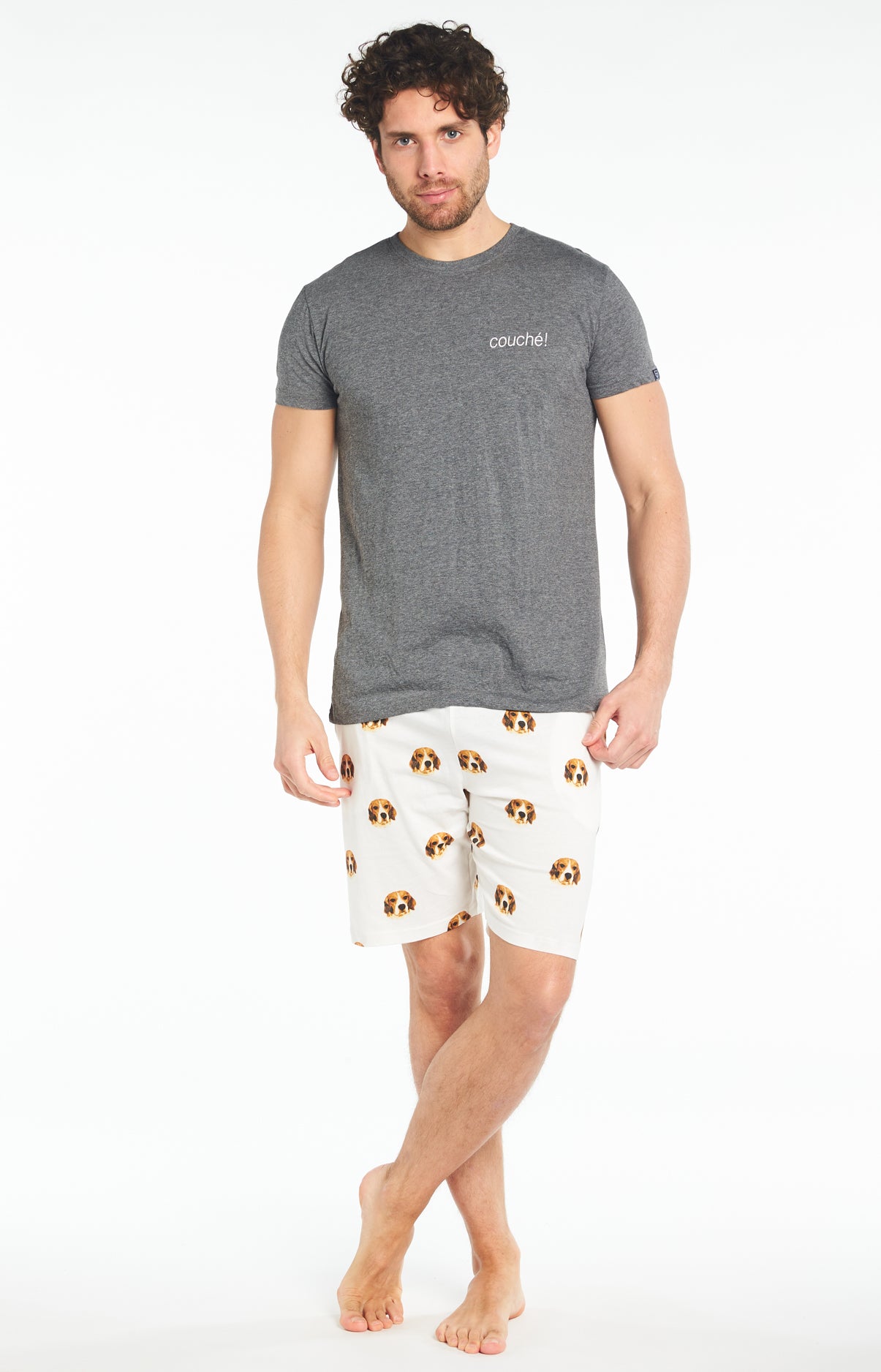 arthur-bob-beagle-pyjashort-homme-ivoire-coton-bio image 2