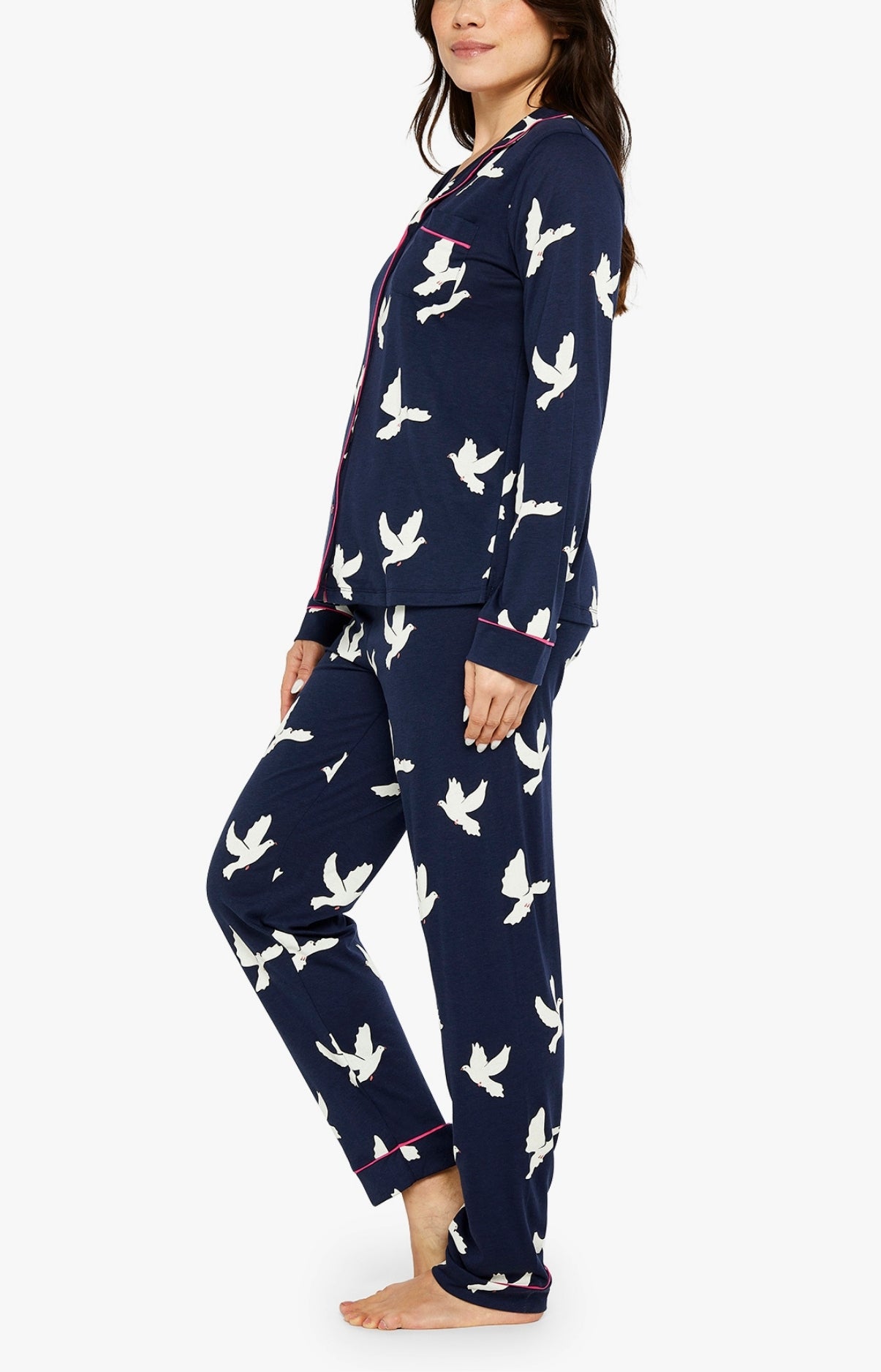 arthur-bob-colombes-pyjama-femme-marine-lyocell-coton image 4