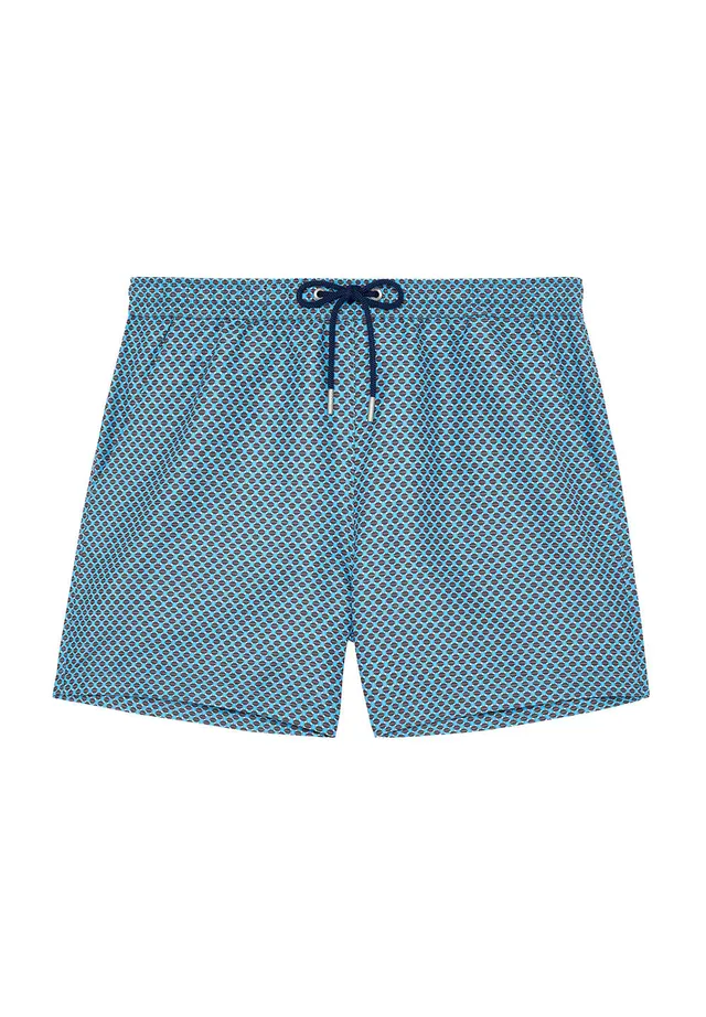 hom-h-fresh-cappuccino-boxer-de-plage-bleu-imprim image 1