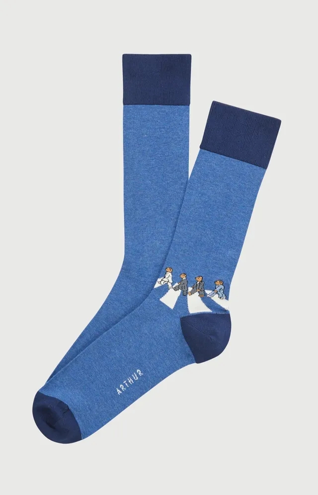 arthur-bob-a-bear-road-chaussettes-homme-coton-denim image 1