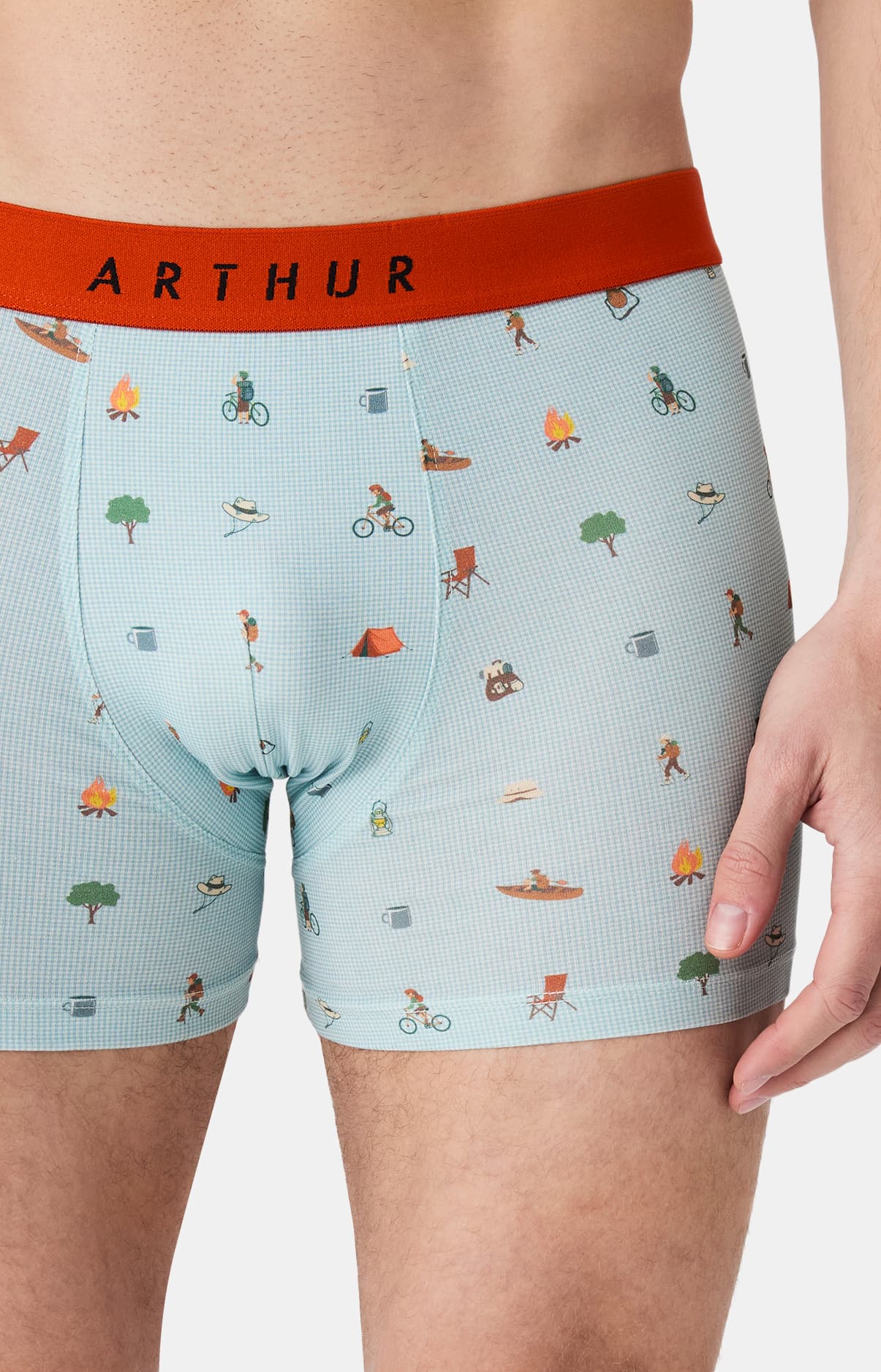 arthur-bob-camping-boxer-coton-bio-celadon image 1