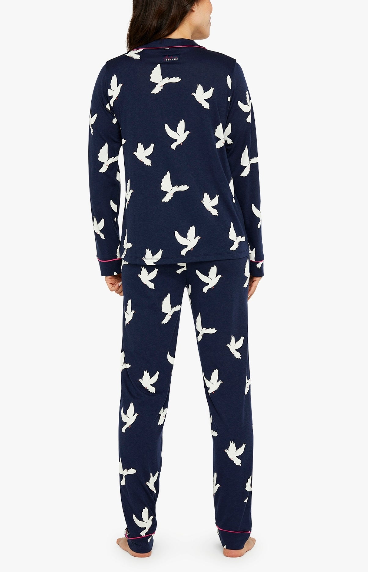 arthur-bob-colombes-pyjama-femme-marine-lyocell-coton image 6