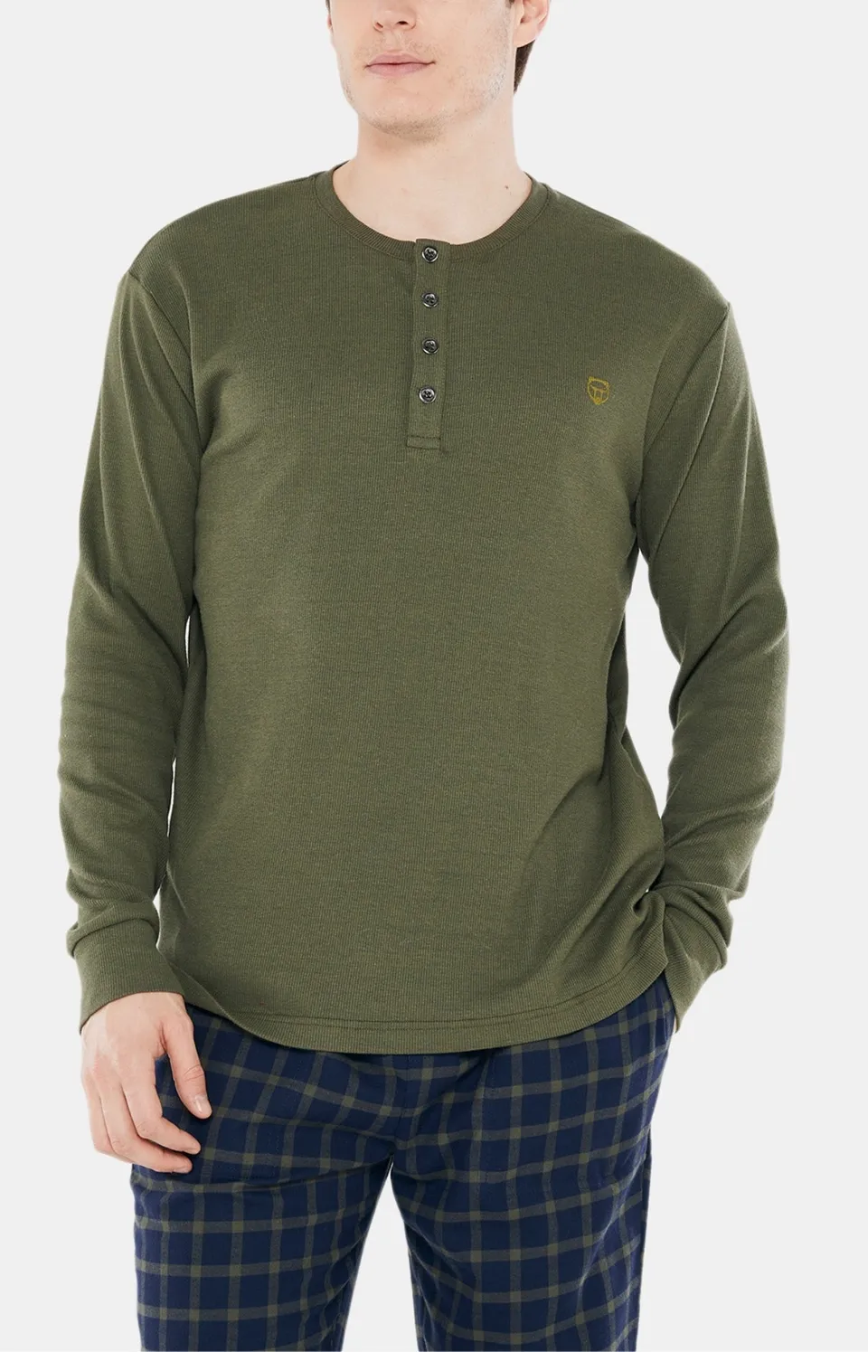 arthur-bob-kaki-tee-shirt-manches-longues-coton-homme image 1