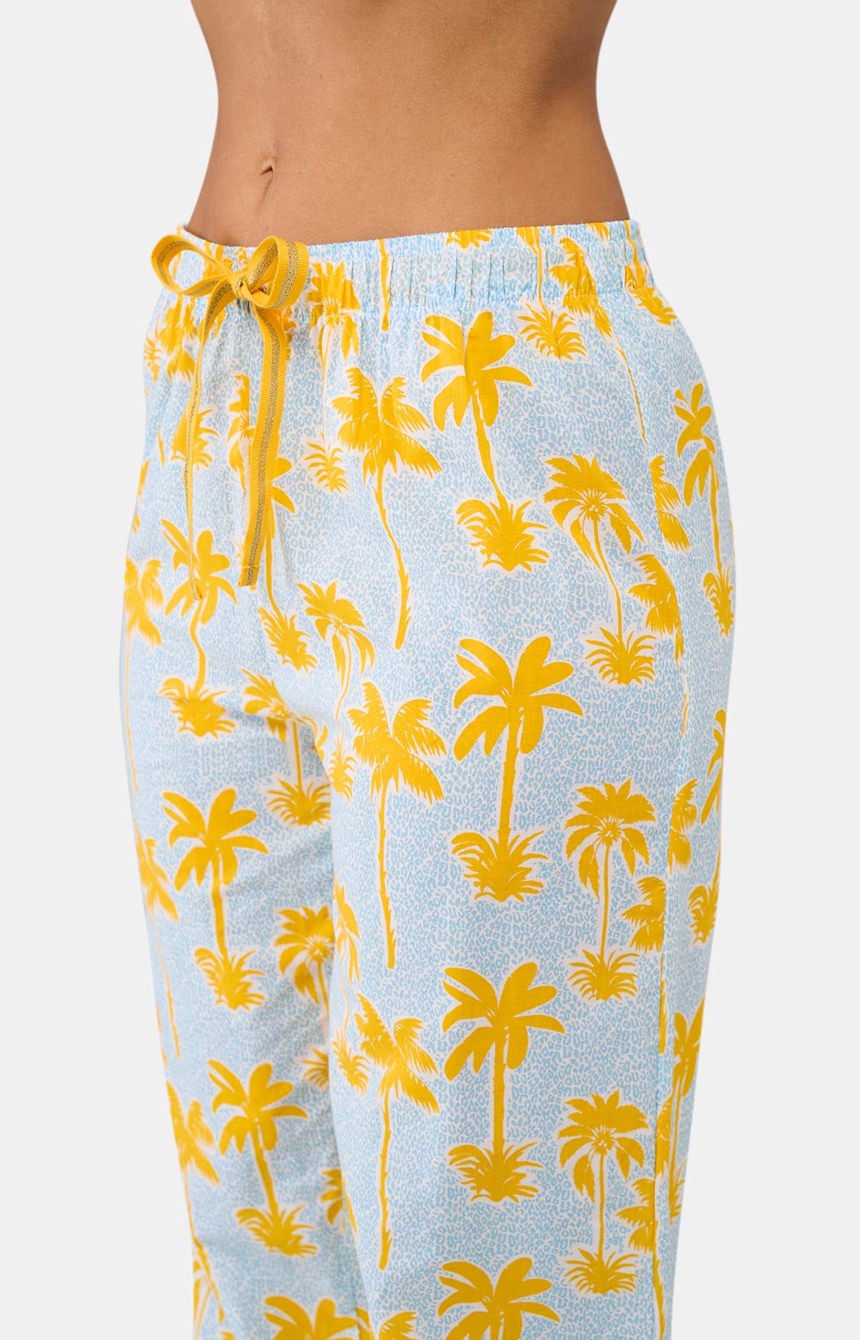 arthur-bob-palmier-pyjama-femme-jaune-popeline-coton-bio image 4