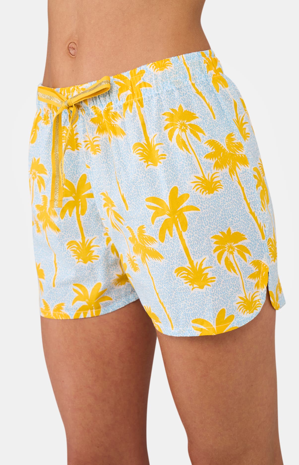 arthur-bob-pyjashort-palmier-pyjama-femme-jaune-bio image 5