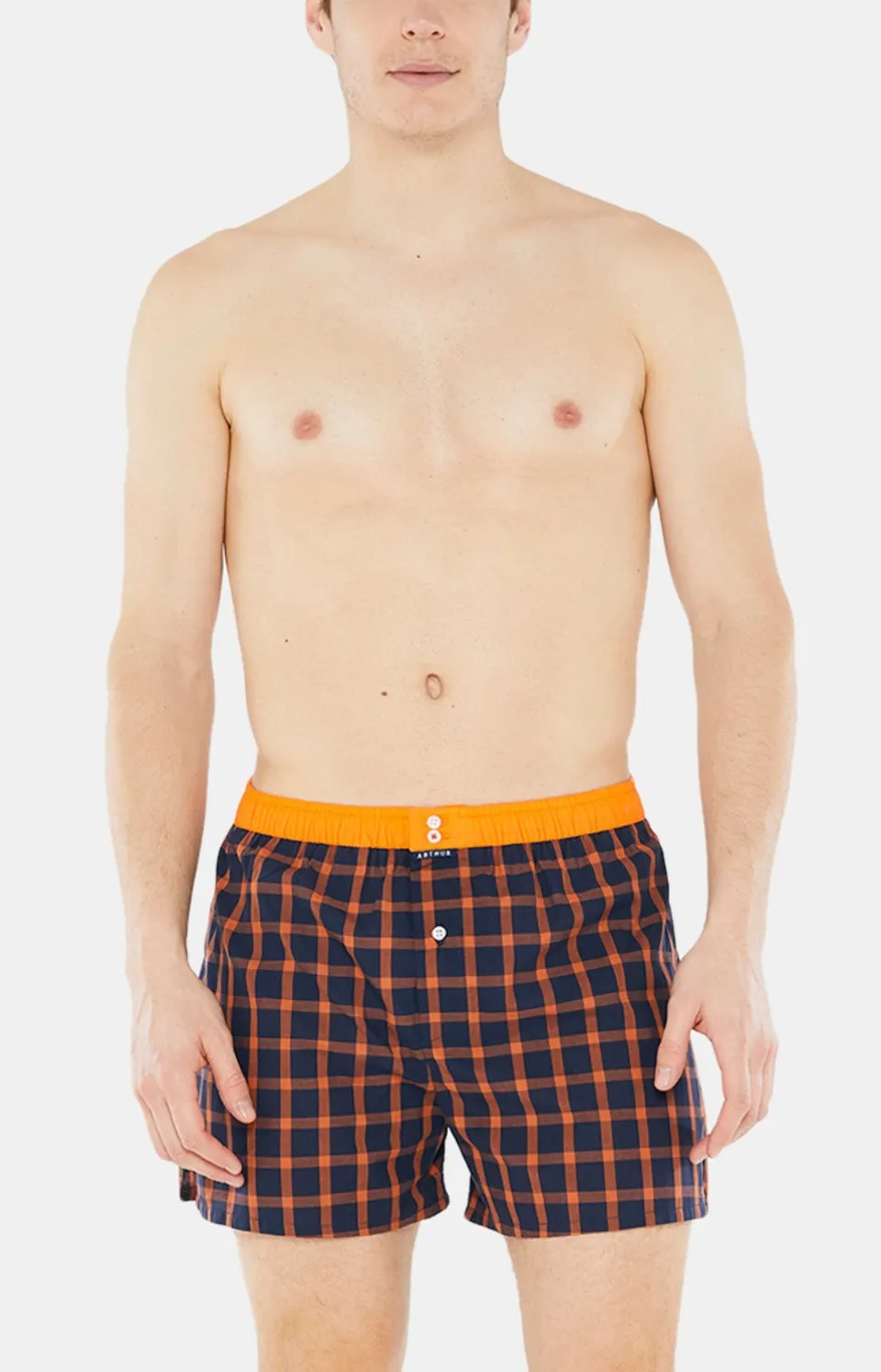 arthur-le-club-cale-on-991-marine-carreaux-coton-bio image 1