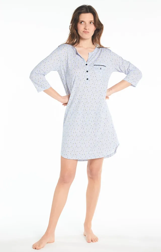 arthur-bob-dalmatien-chemise-de-nuit-coton-ciel-courte image 1