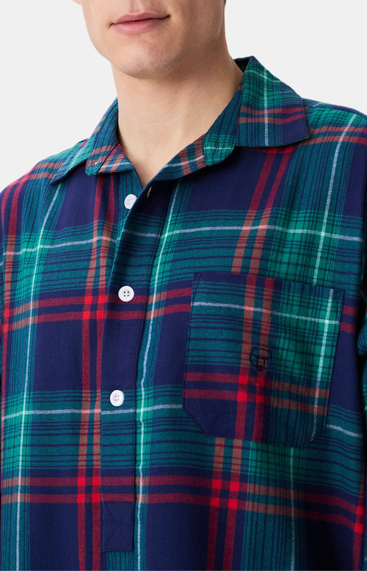 arthur-bob-thomas-chemise-de-nuit-flanelle-marine image 2