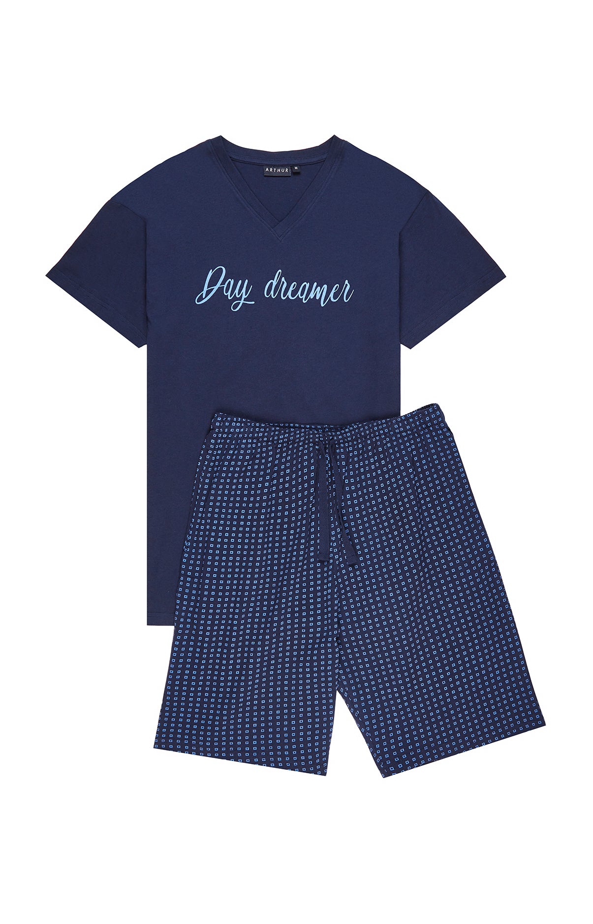 arthur-bob-day-dreamer-pyjashort-homme-marine-l-coton image 3