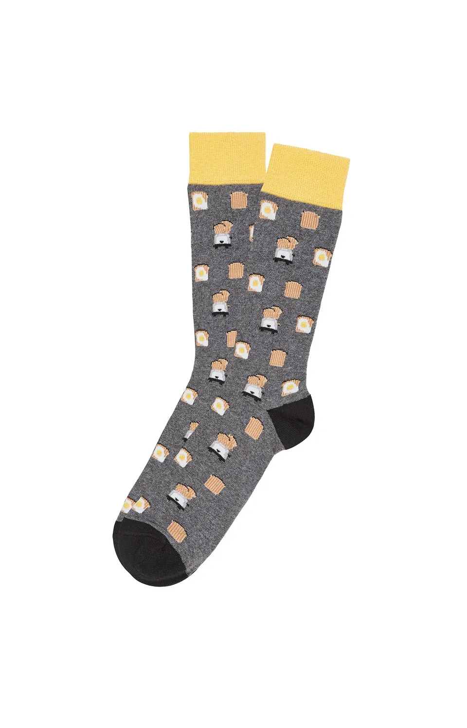 arthur-bob-chaussettes-toast-gris-fantaisie-homme image 1