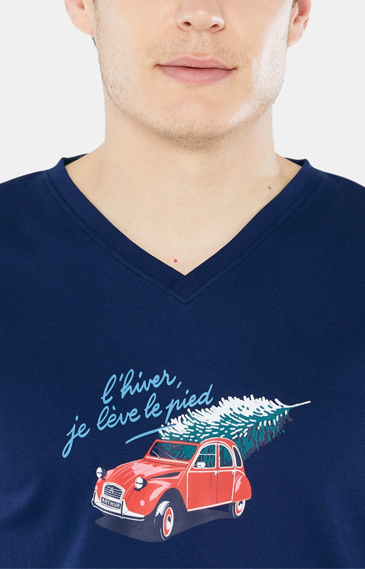 arthur-bob-2cv-pyjama-long-coton-bio-bleu-glace image 4