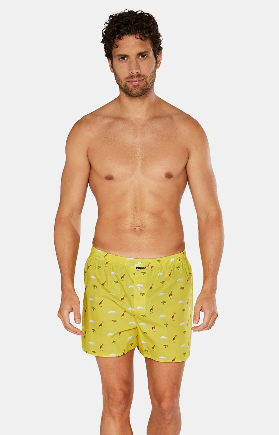 arthur-le-club-cale-on-girafe-cale-on-jaune-coton-bio image 1