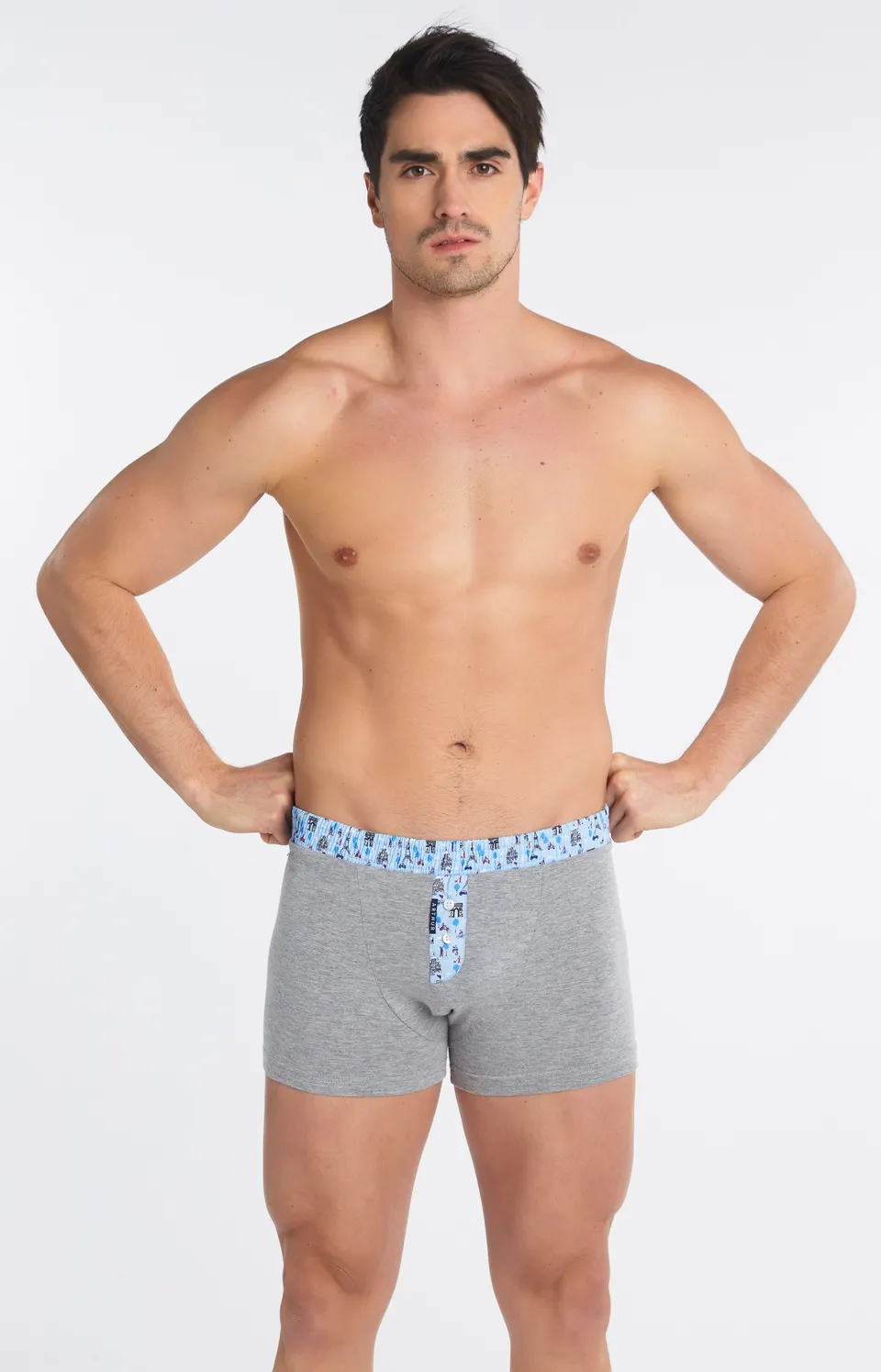 arthur-bob-club-boxer-homme-gris-coton-s-xxl image 1
