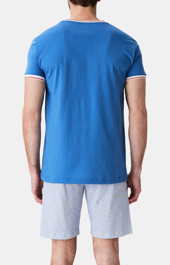 arthur-bob-good-night-session-pyjashort-homme-bleu-coton-bio image 7