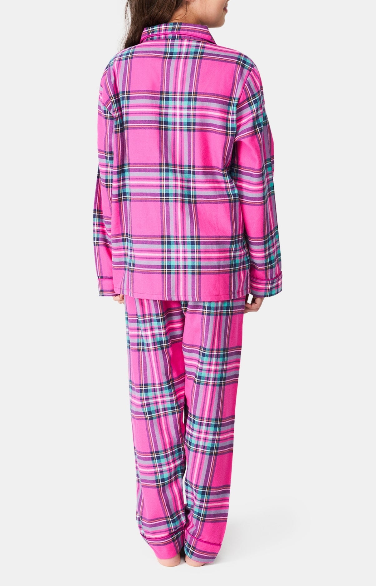 arthur-bob-rosa-pyjama-enfant-rose-flanelle-boutonn image 5