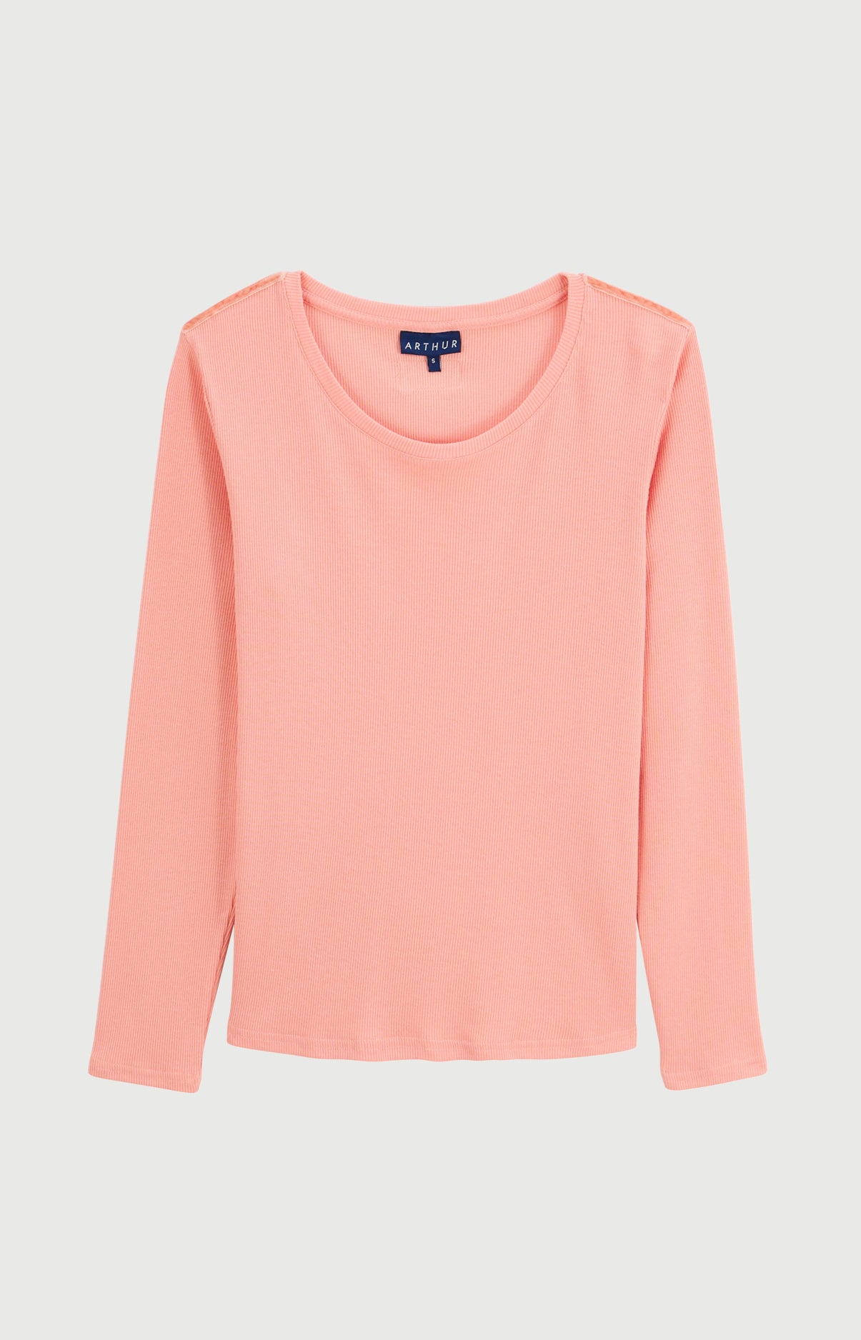 arthur-bob-coralie-tee-shirt-femme-manches-longues-corail image 1