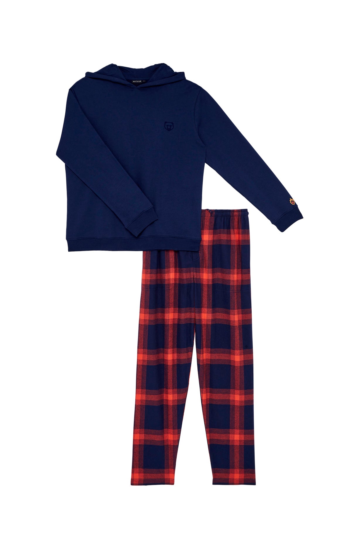 arthur-on-fire-tenue-homme-coton-bio-rouge-l image 3