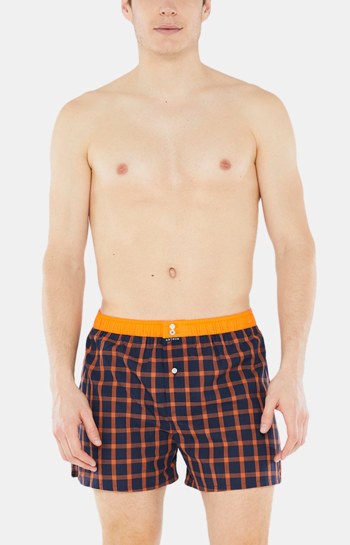 arthur-le-club-cale-on-991-marine-carreaux-coton-bio image 1