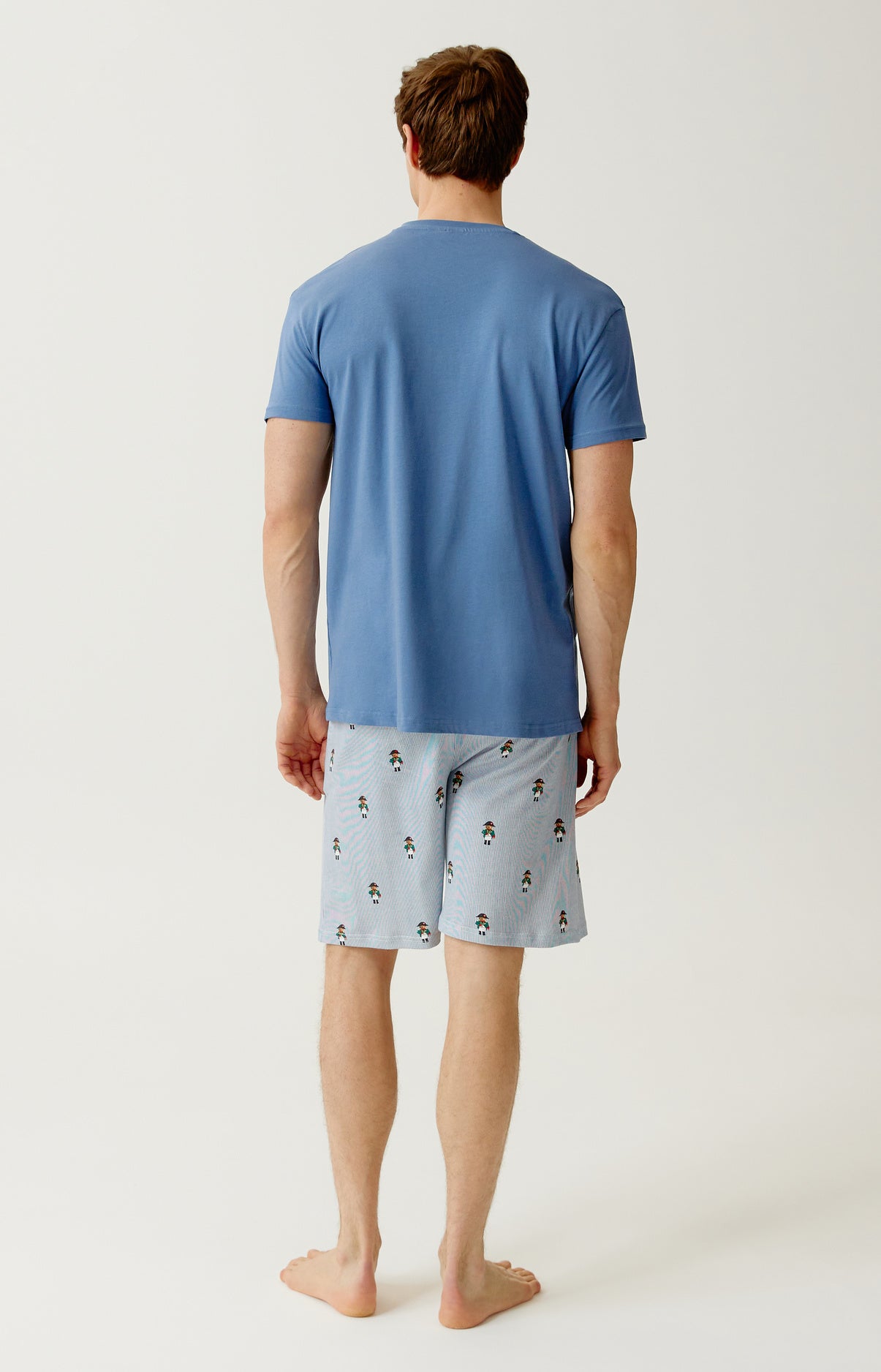 arthur-bob-pyjashort-napol-ours-bleu-coton-bio-homme image 5
