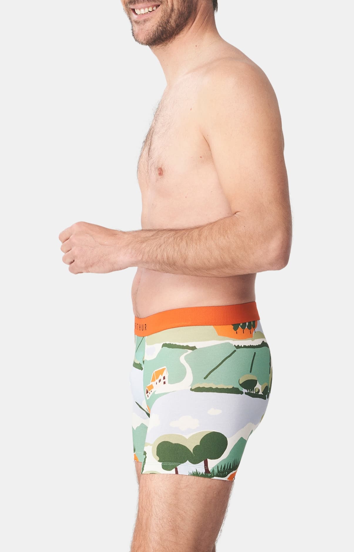 arthur-bob-campagne-boxer-homme-vert-coton-bio image 4