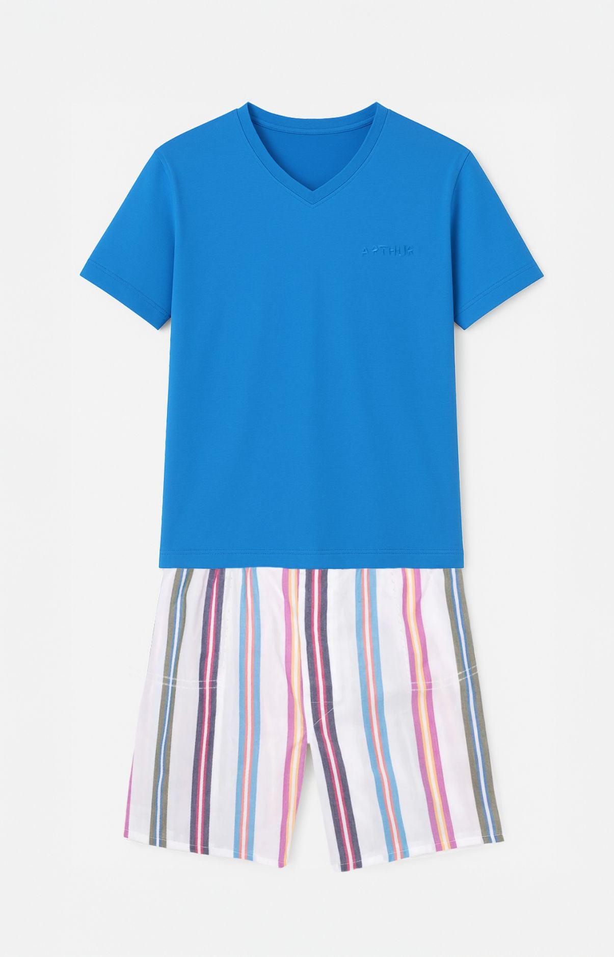 arthur-bob-ray-blanc-pyjashort-coton-multicolore image 3