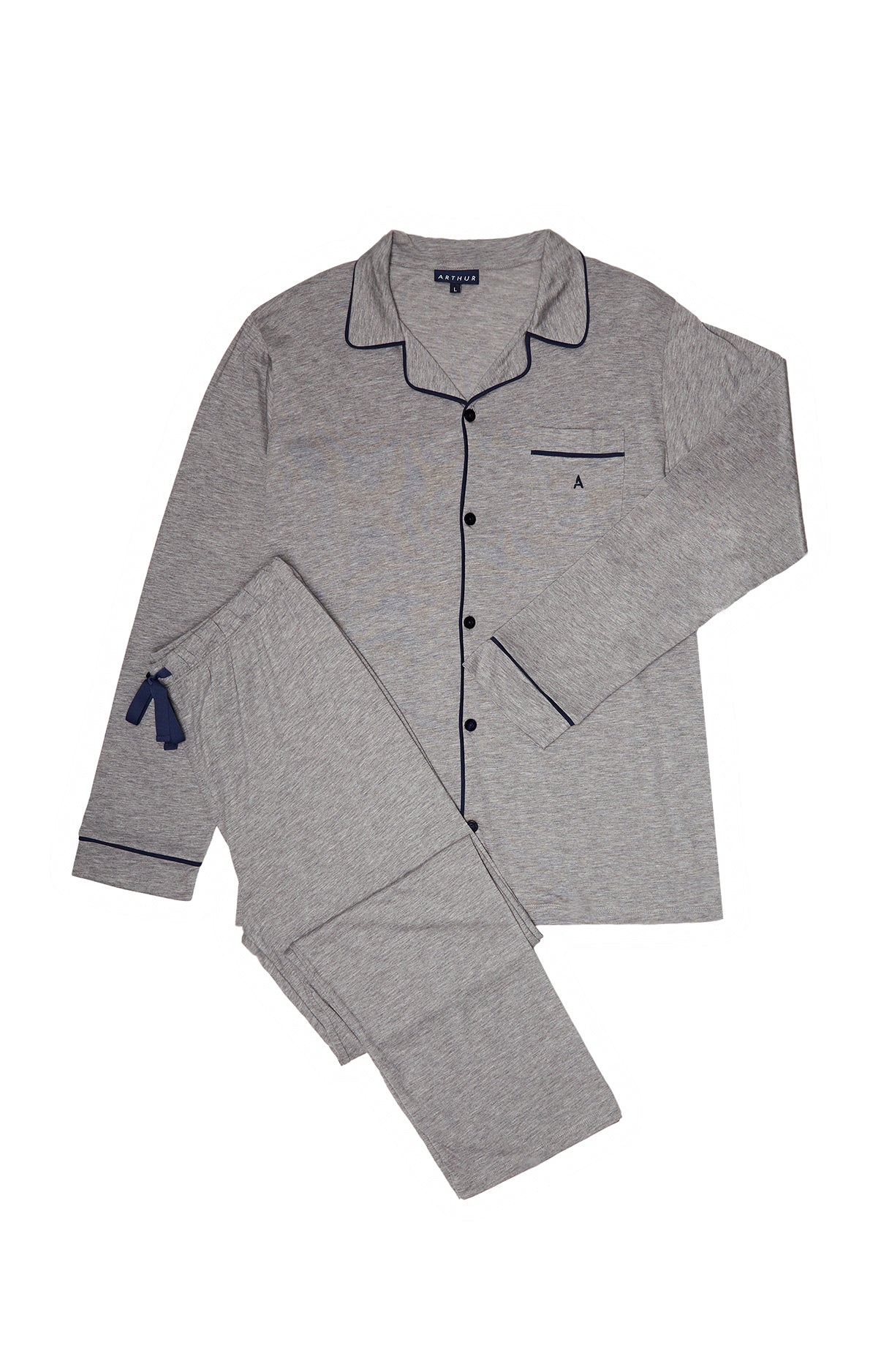 arthur-bob-gris-chin-pyjama-boutonn-homme-lyocell image 3