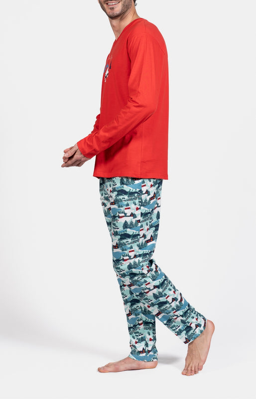 arthur-bob-nuit-blanche-pyjama-homme-bleu-coton image 5