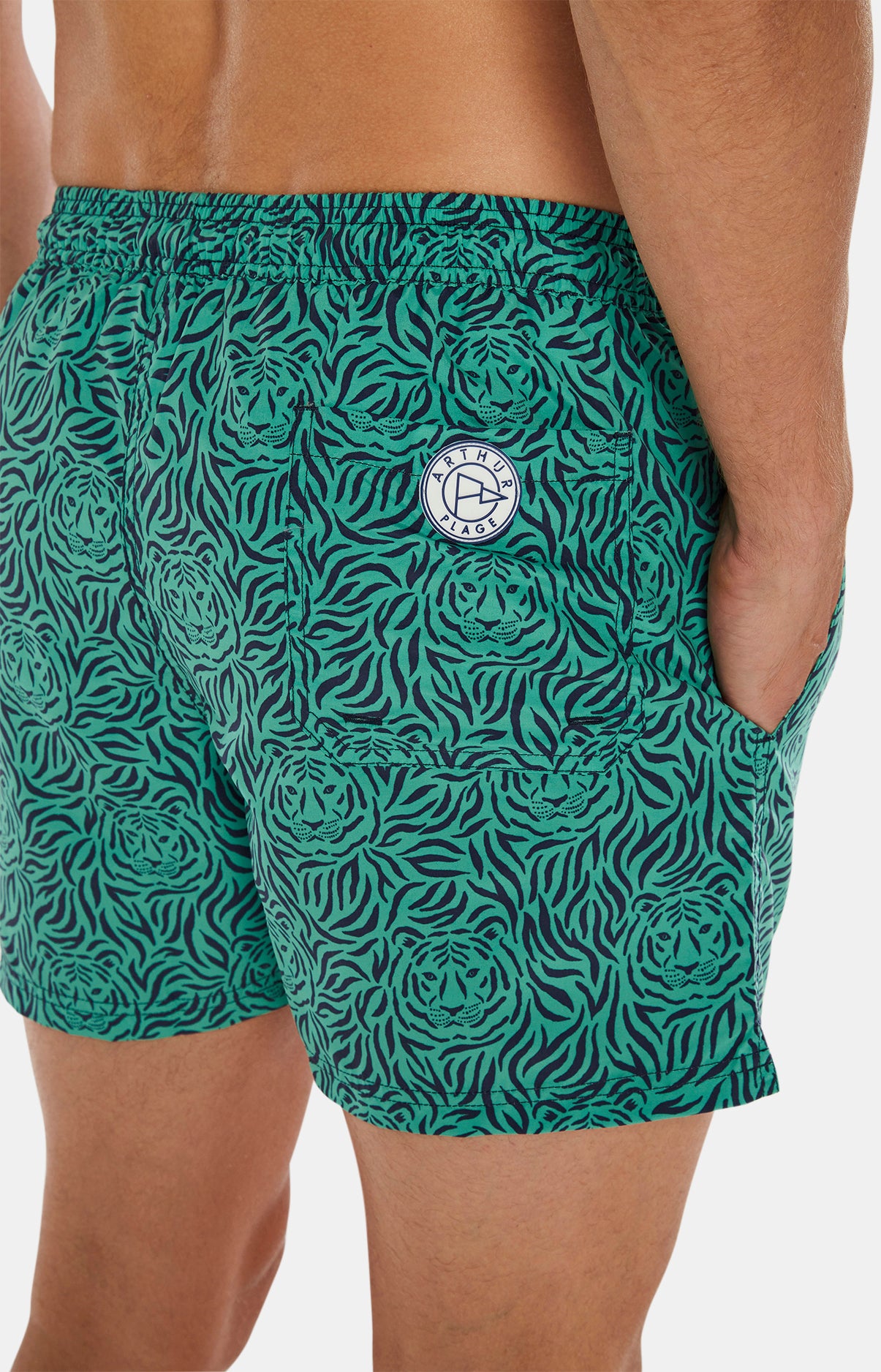 arthur-bob-tigre-short-de-bain-homme-vert-s-chage-rapide image 6
