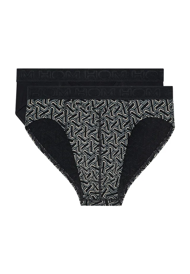 hom-ho1-tom-2-mini-slips-homme-lot-2-noir-coton image 1