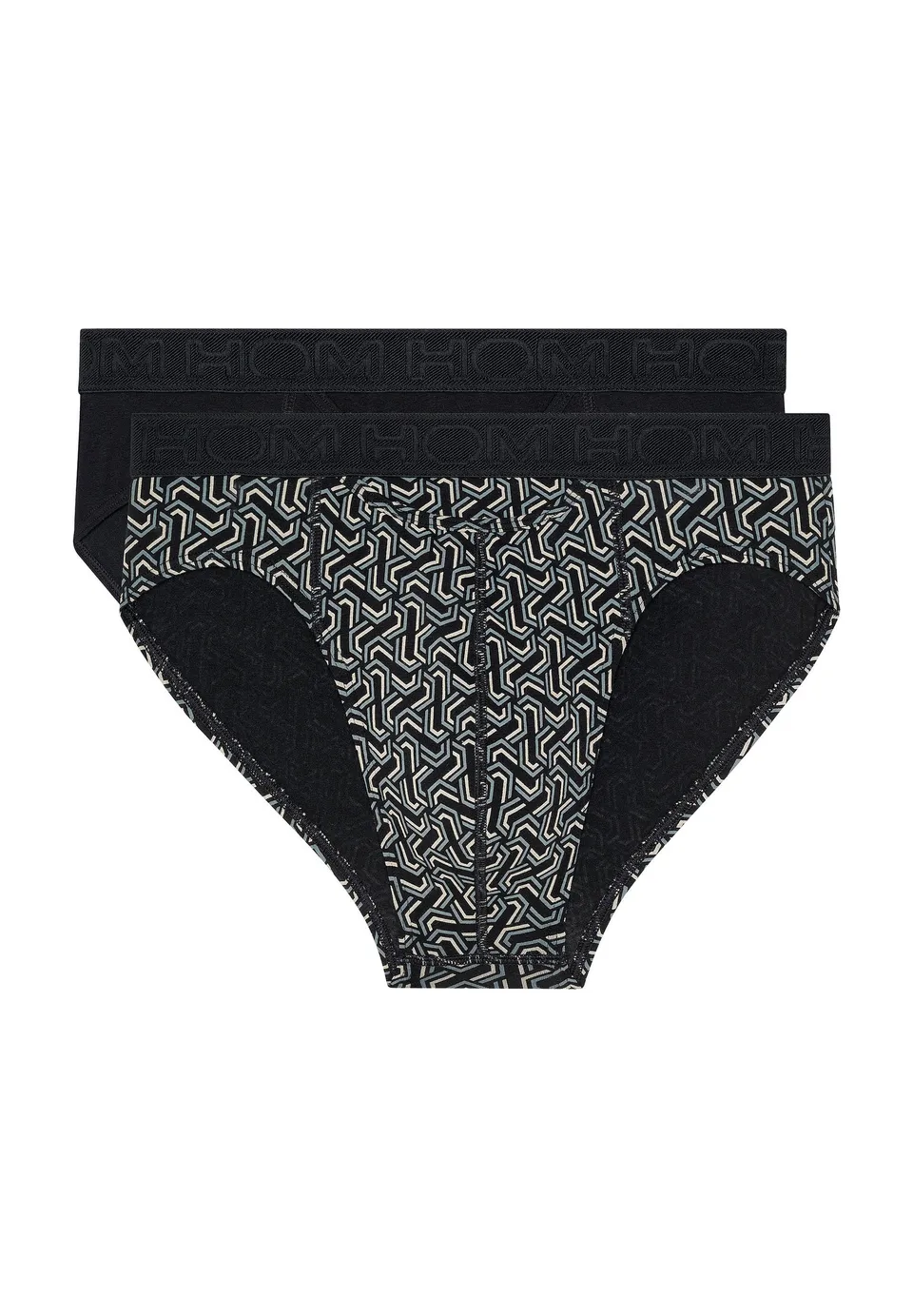 hom-ho1-tom-2-mini-slips-homme-lot-2-noir-coton image 1